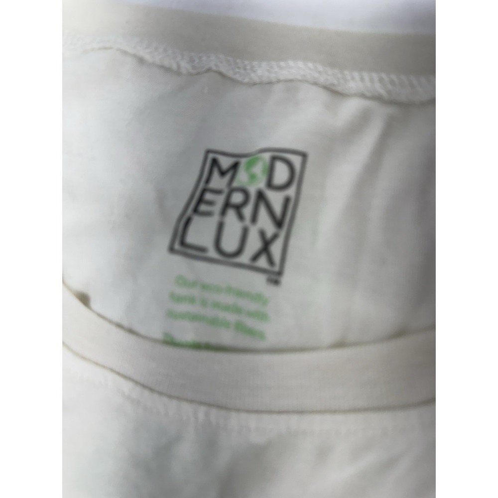 Modern LUX Eco Warrior Graphic Tank Top Women's White Sleeveless Cotton, Size 2X - Picture 6 of 7